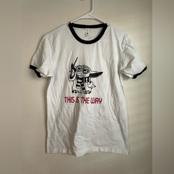Star Wars this is the way White Graphic Tee size M - Picture 2 of 4